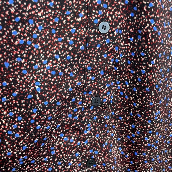 Code x Mode Drop Waist Button Front Ruffle Skirt Satin V Neck Dress - Picture 6 of 8